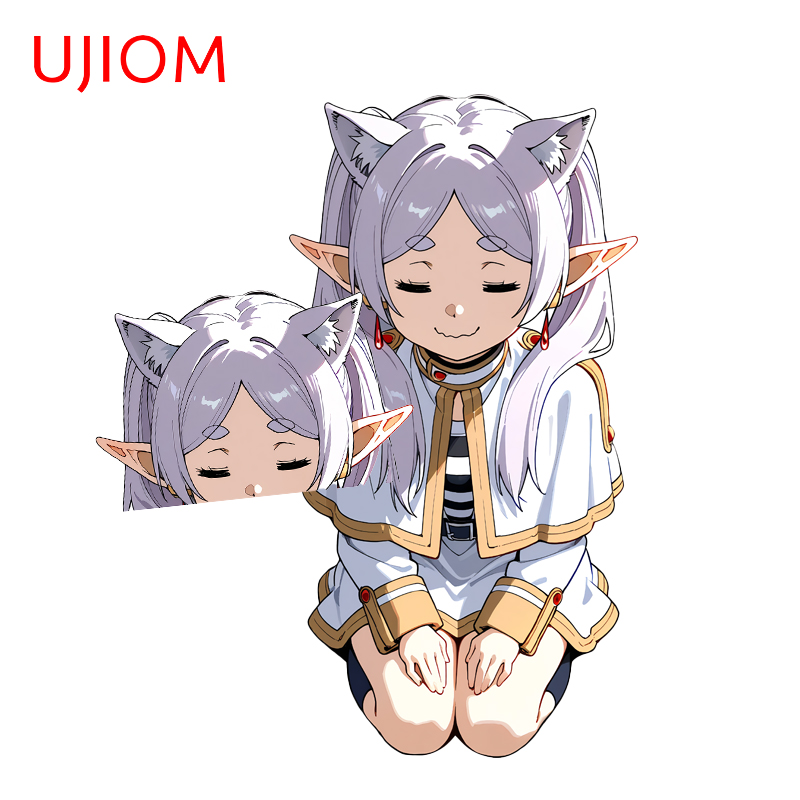 Frieren Anime Merchandise - UJIOM Kawaii Frieren Catgirl Wall Stickers