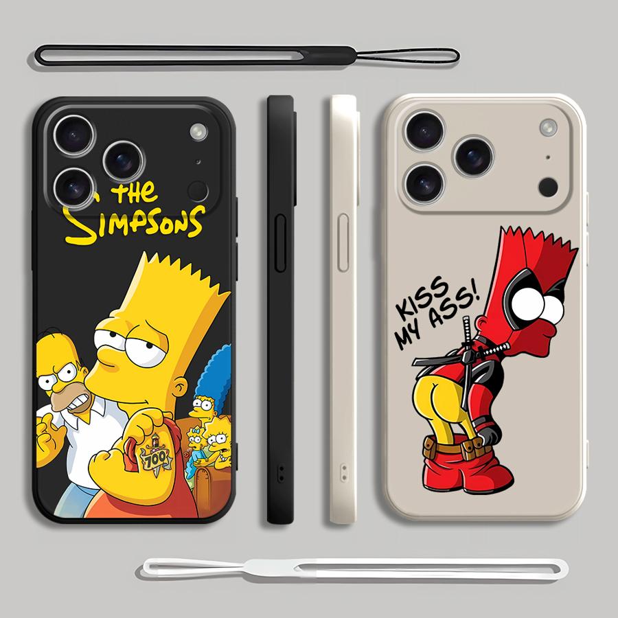 Red Bart Simpson Phone Cover C - Lanyard Anime Logo 리뷰 및 가격