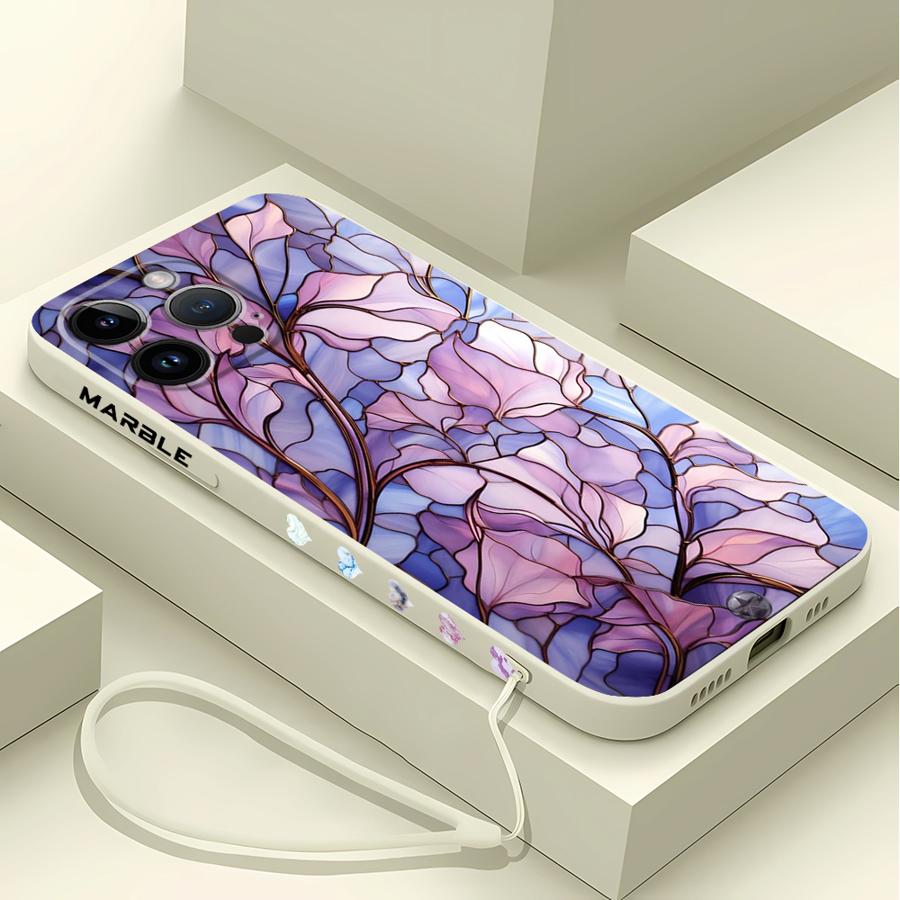 Flower Marble Phone Case for i - Lanyard Anime Logo 리뷰 및 가격