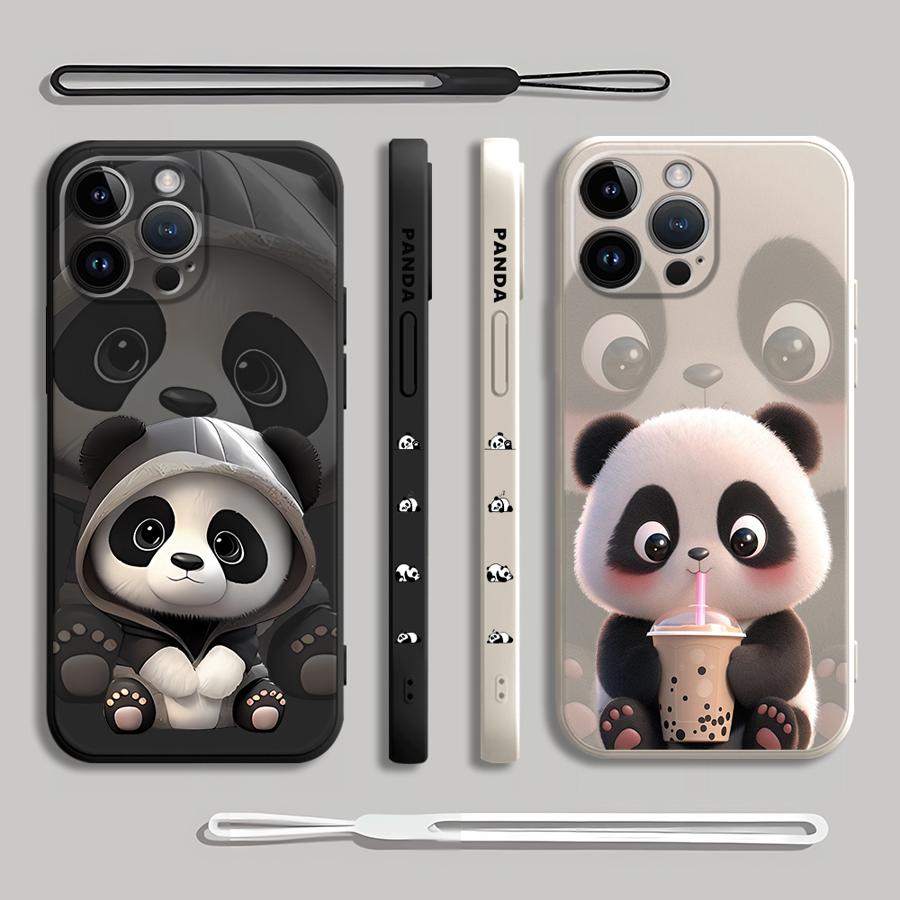 Cute Panda Phone Case for iPho - Lanyard Anime Logo 리뷰 및 가격