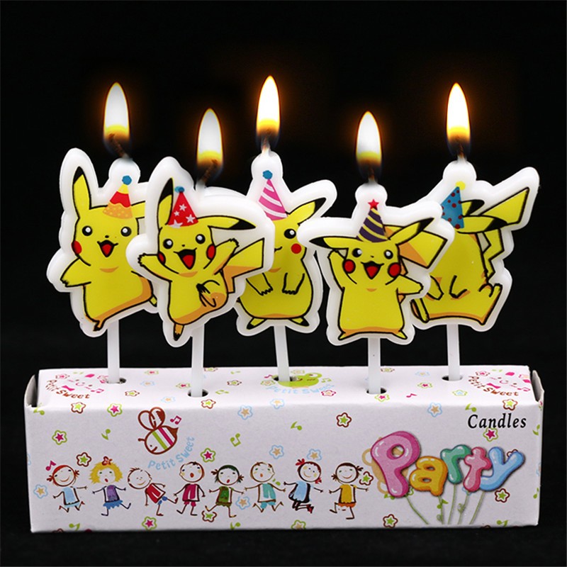 5pcs/lot Pokemon Birthday Cake - Pokemon Anime Merchandise 리뷰 및 가격