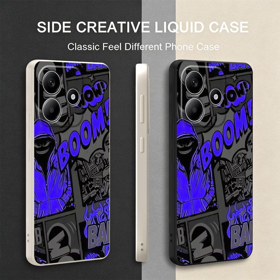 Graffiti Blue Comic Print Case - Lanyard Anime Logo 리뷰 및 가격