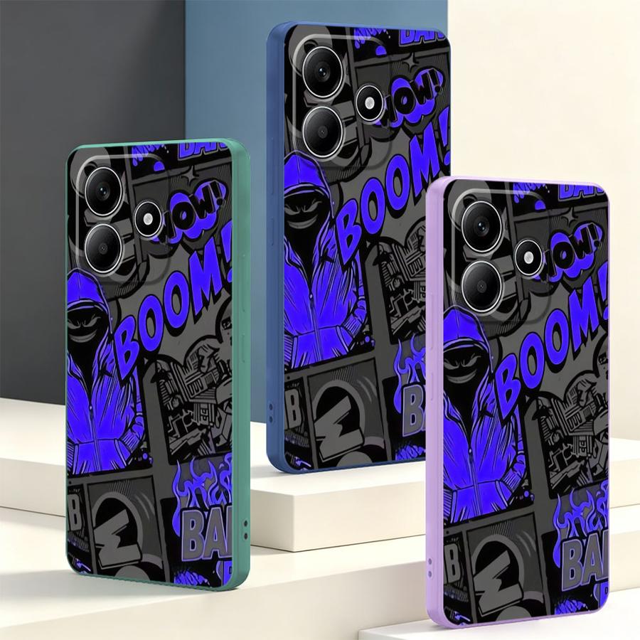 Graffiti Blue Comic Print Case - Lanyard Anime Logo 리뷰 및 가격