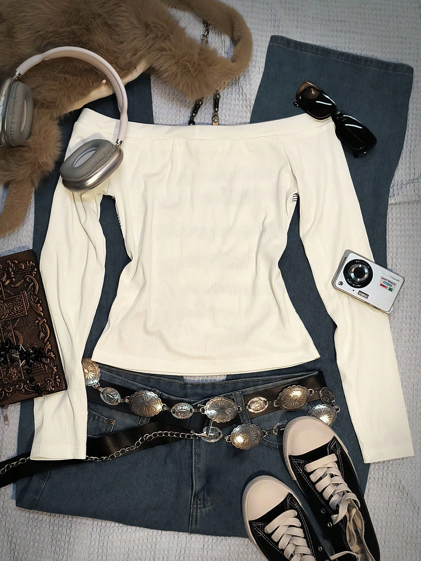 Fashionable women's retro off- - Nana Anime Merchandise 리뷰 및 가격