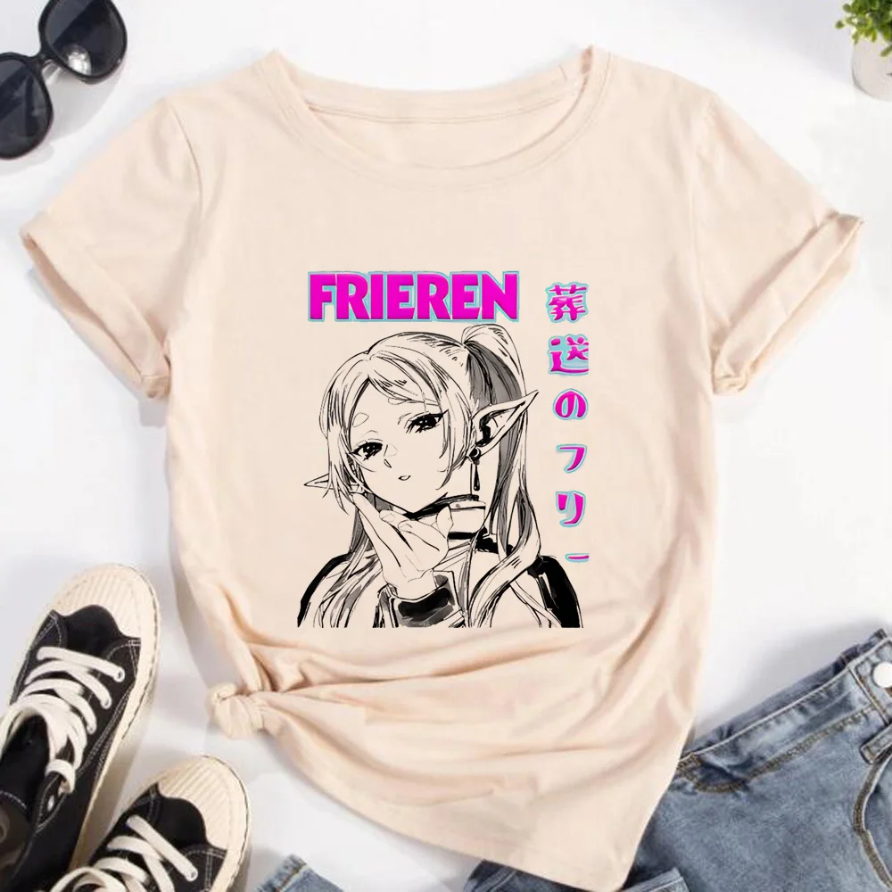 Frieren Tshirt Women Streetwea - Frieren Anime Merchandise 리뷰 및 가격